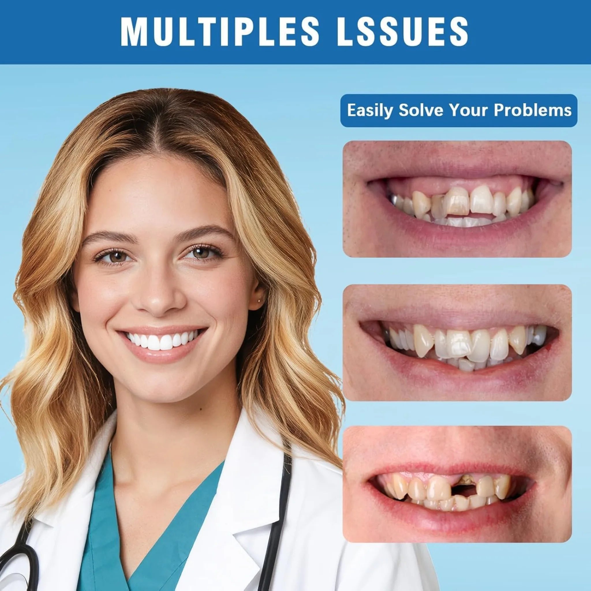 Adjustable Silicone Denture Kit and Temporary Teeth Set for a Natural Smile - 5