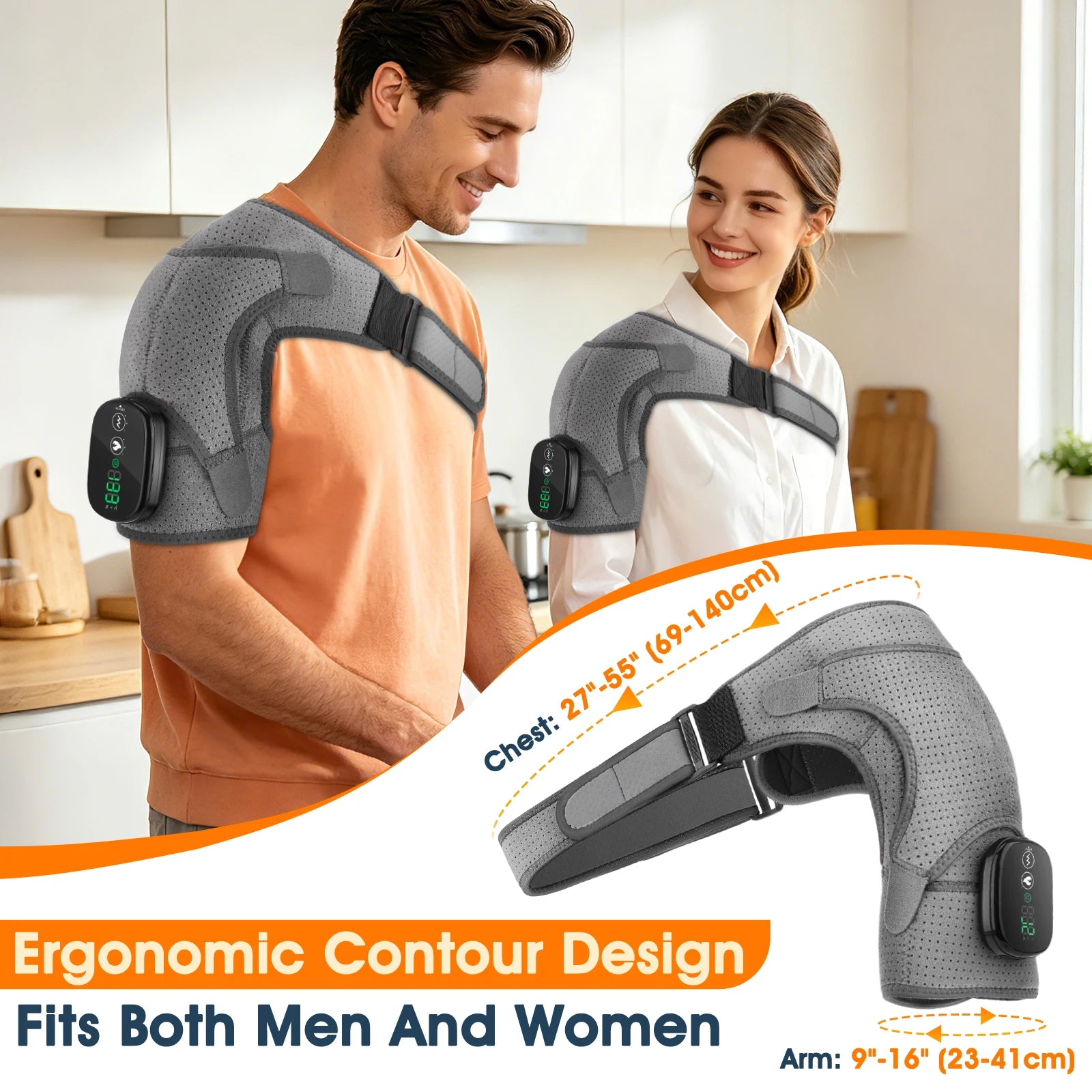 Neck and Shoulder Massager and Heating Wrap for Office Home and Travel Comfort - 5