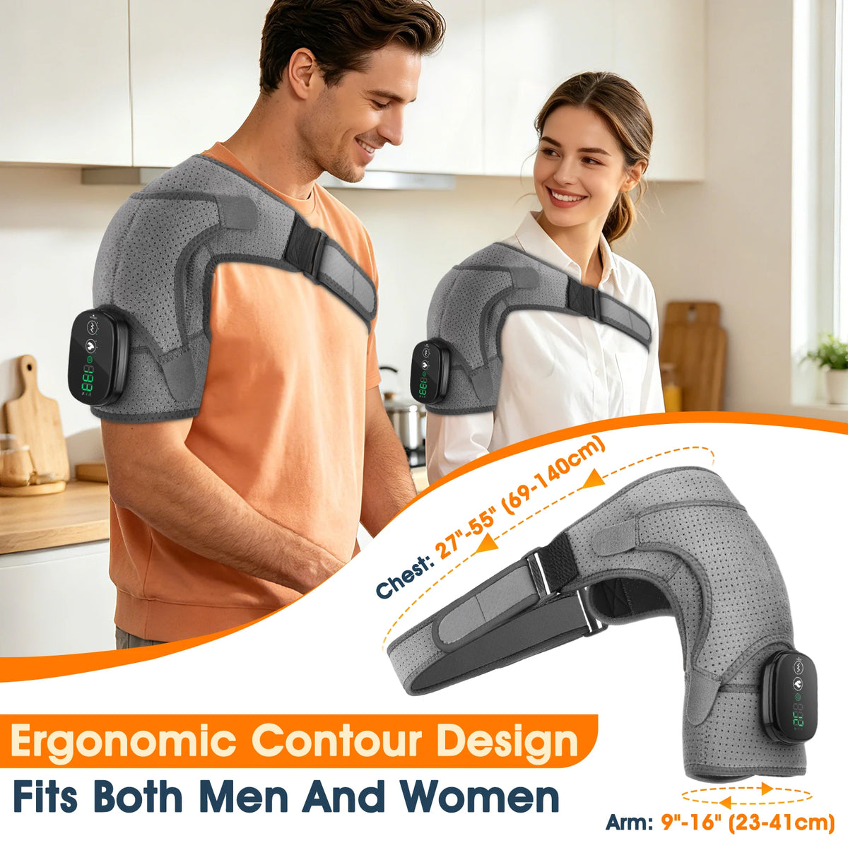 Neck and Shoulder Massager and Heating Wrap for Office Home and Travel Comfort