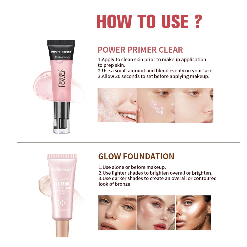 Power Primer and Glow Foundation for smooth radiant skin and daily makeup looks - 4