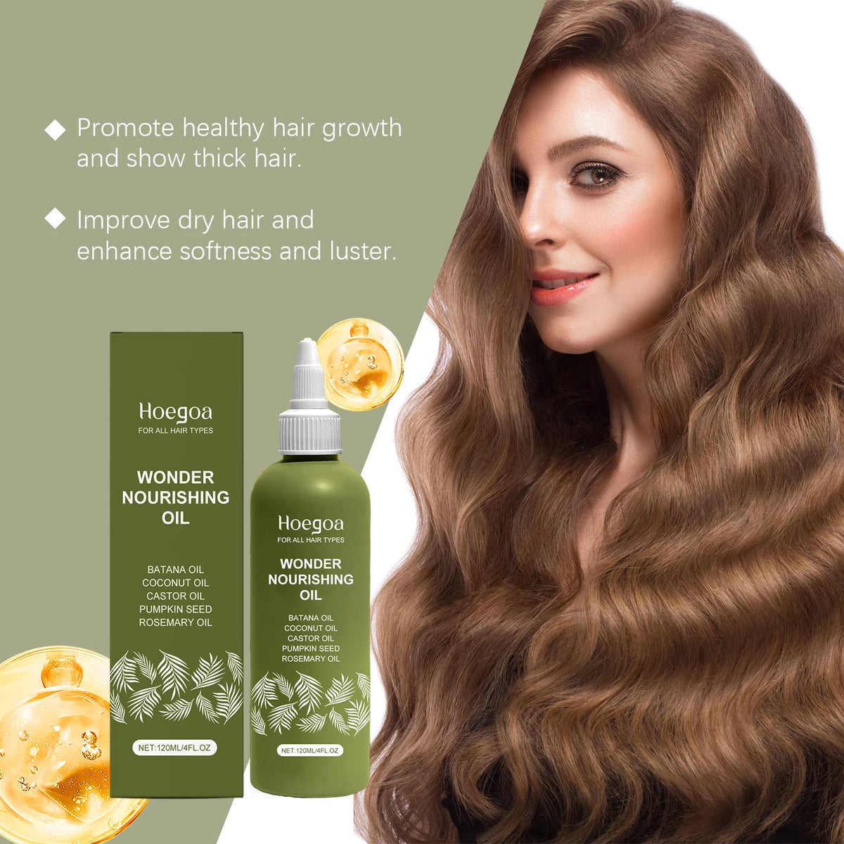 Nourishing Hair Oil and Scalp Treatment for Dry Damaged Hair Growth Repair