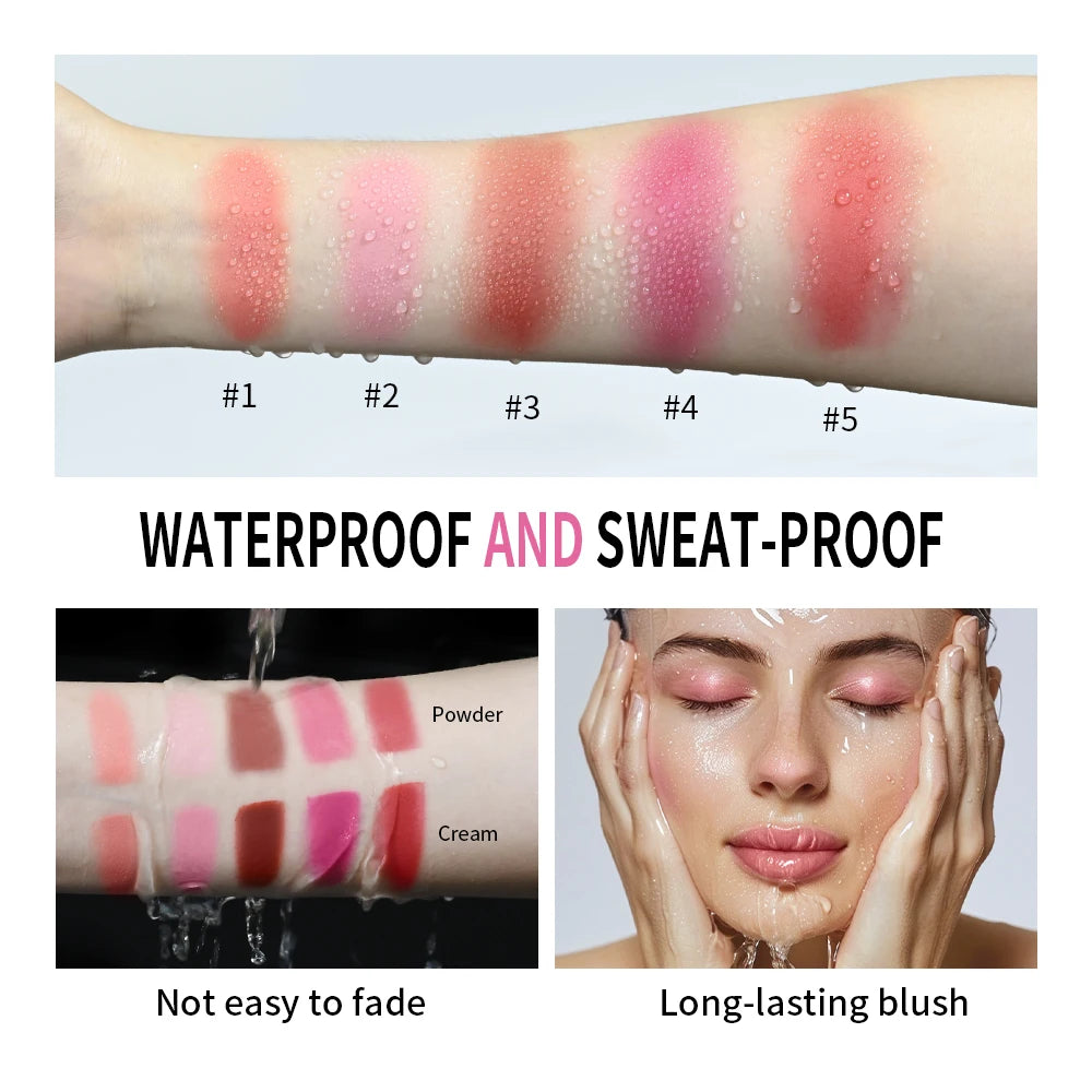 Cream and Powder Blush duo for a flawless long lasting natural makeup glow