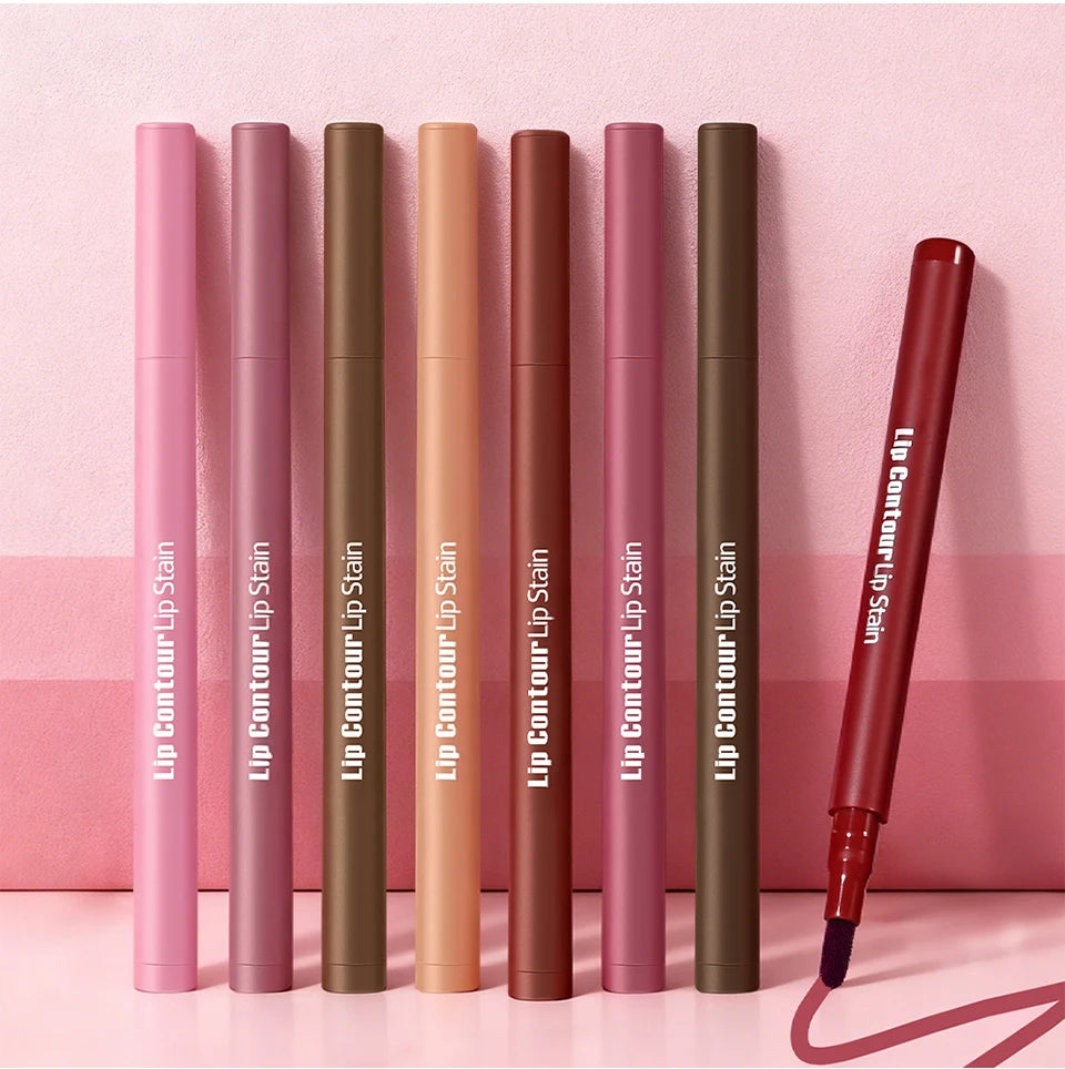 Lip Liner Stain and Waterproof Lip Contour Pen for Precise Long Lasting Makeup