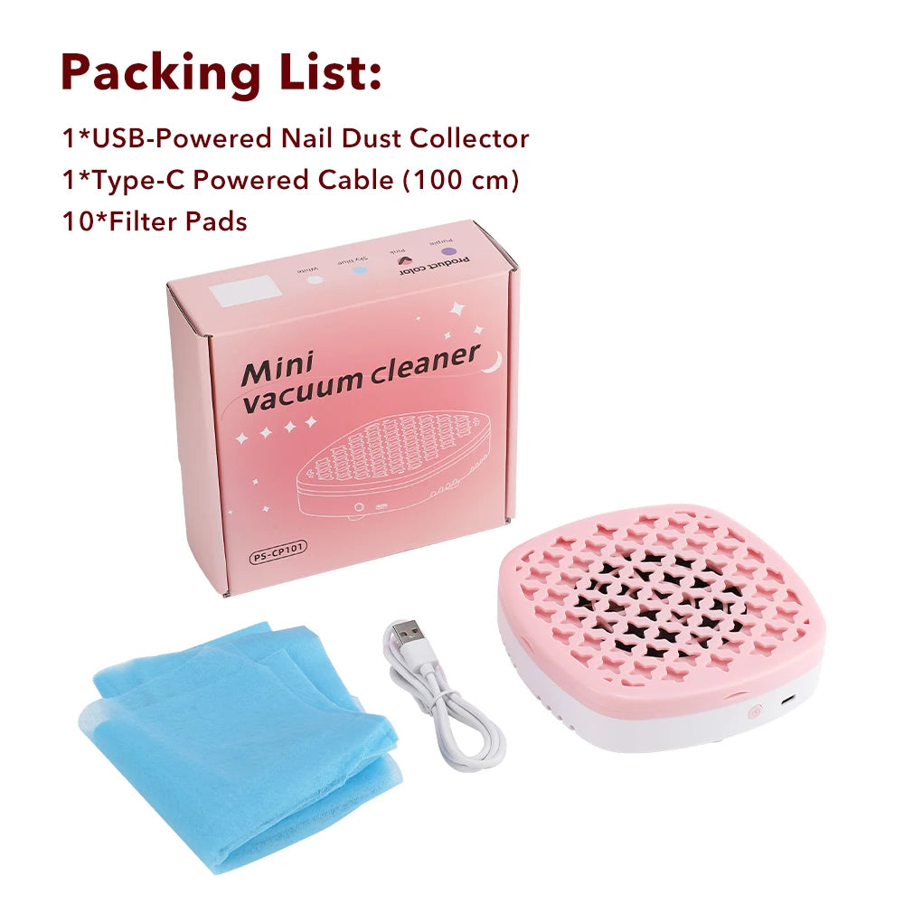 Nail Dust Collector and Manicure Suction Machine for Home Salon Nail Care