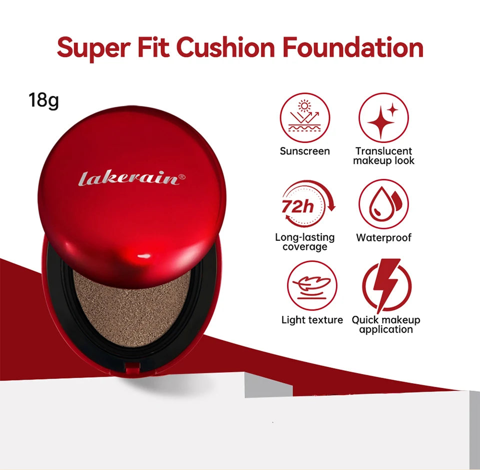 Cushion Foundation Refill and Compact Makeup for Long Lasting Daily Coverage