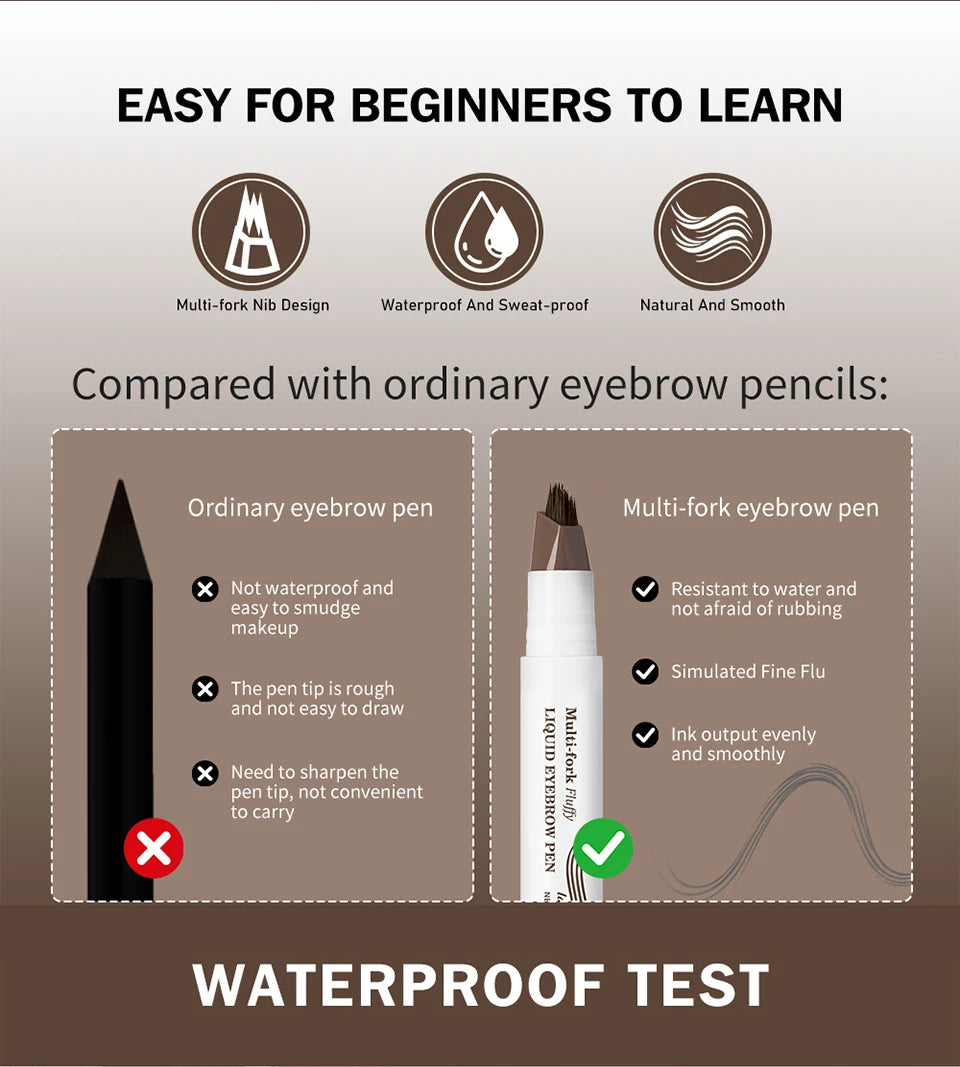 Liquid Eyebrow Pen and Tattoo Brow Tint for Natural Definition and Daily Makeup - 12