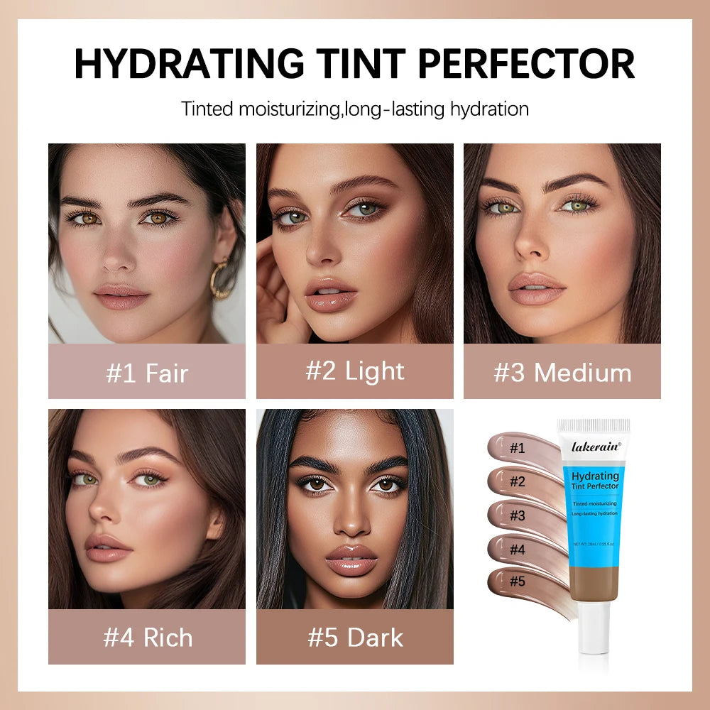 Hydrating Tinted Foundation and Moisturizing Concealer for Smooth Daily Makeup