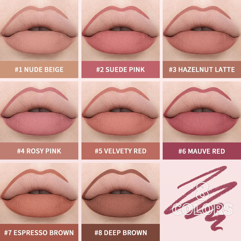 Stain Lip Liner and Matte Contour Pen for long lasting everyday lip shaping