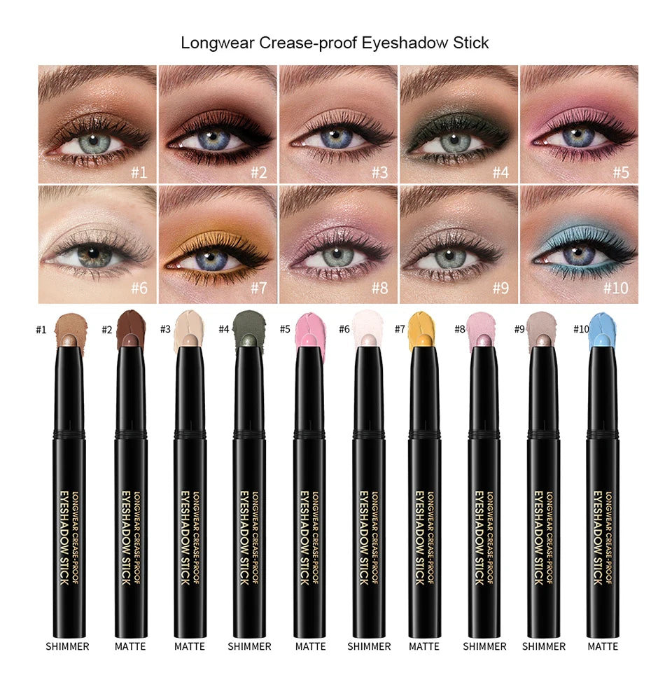 Eyeshadow Stick and Cream Makeup Pencil for Long Lasting Daily Eye Enhancement