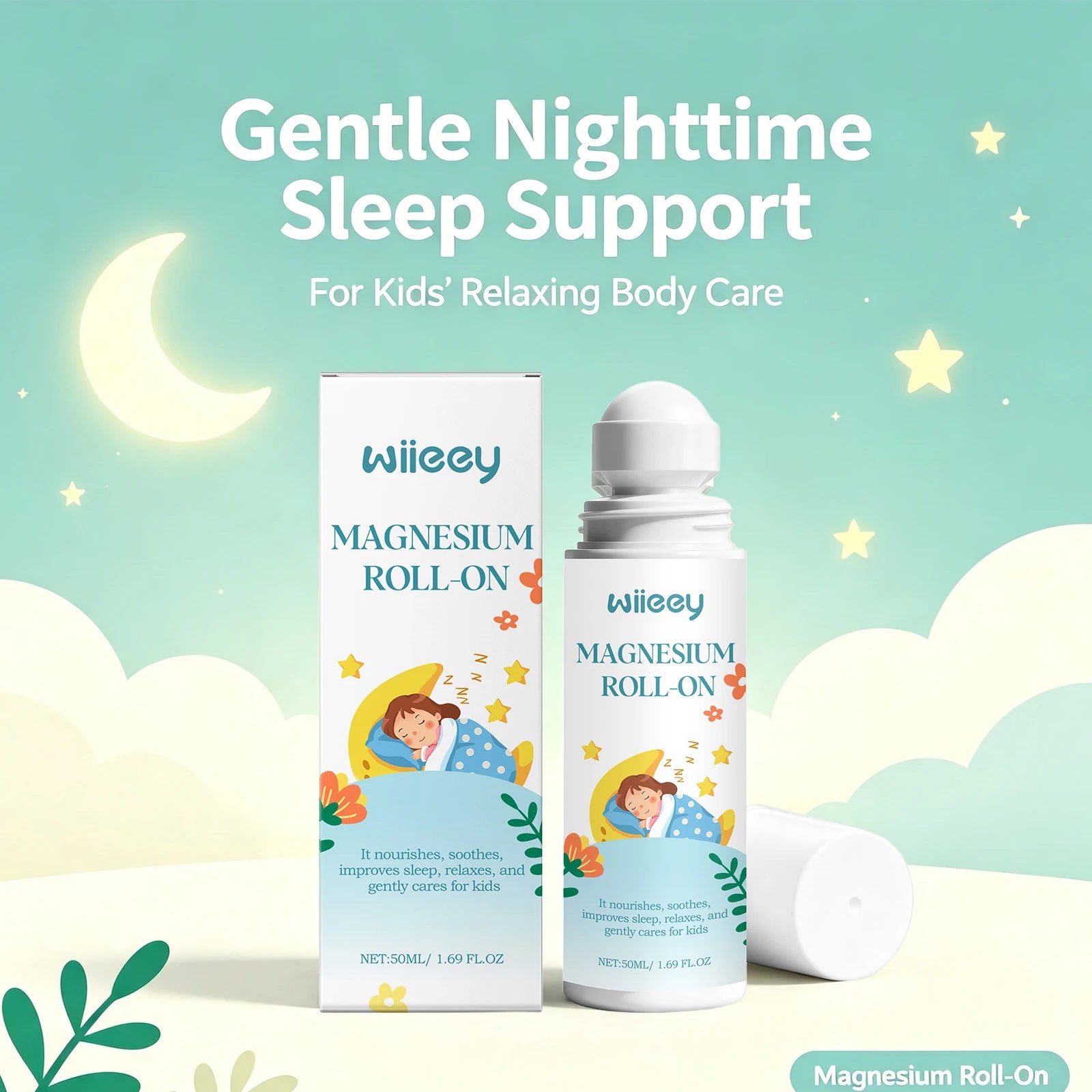 Magnesium Roll On and Sleep Calming Roller for Kids Bedtime Routine Body Relaxation - 5