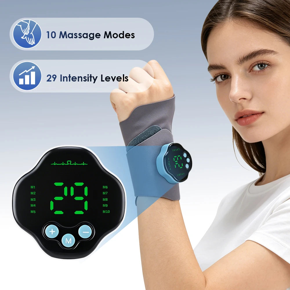 Electric Wrist Massager and EMS Support Brace for Muscle Relief and Daily Comfort - 7