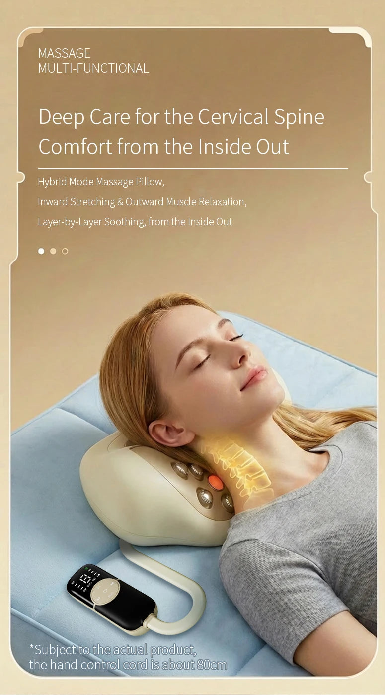 Neck Massager Pillow and Traction Device for Home Office and Travel Relaxation - 11