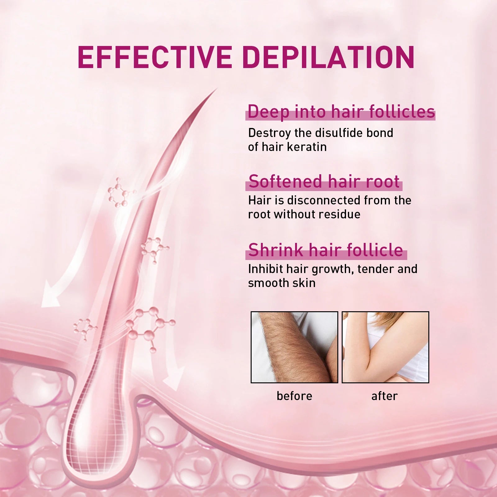 Hair Removal Cream and Depilatory Lotion for Painless Grooming and Smooth Skin - 5