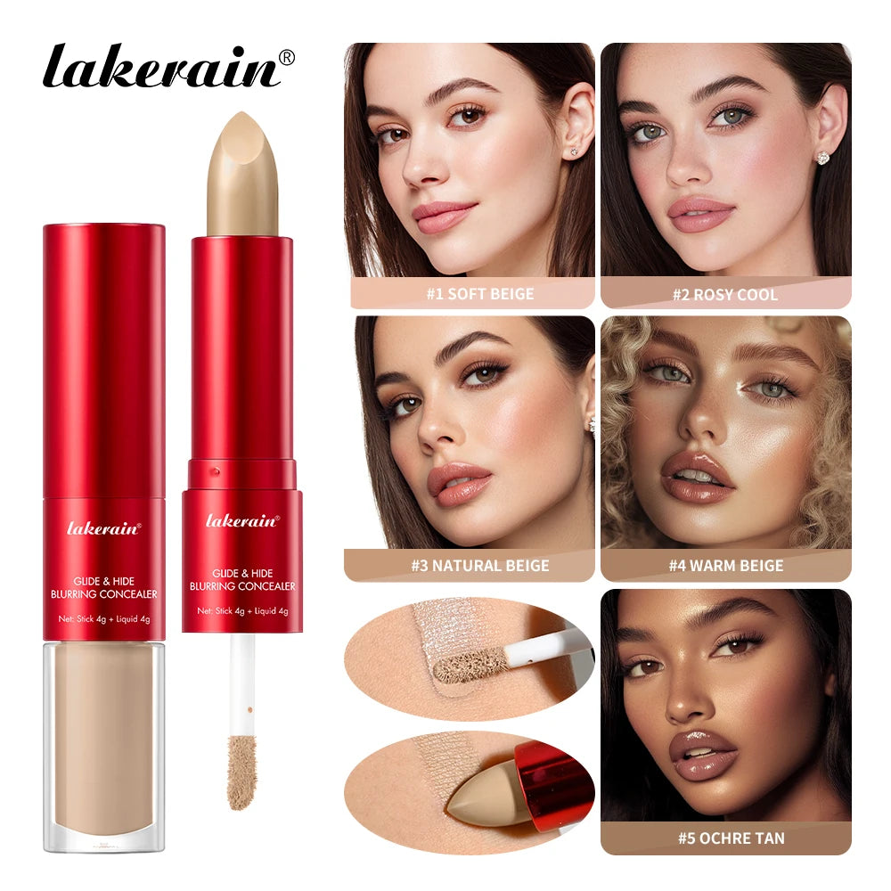 Glide and Hide Blurring Concealer and Full Coverage Foundation for Daily Makeup - 3