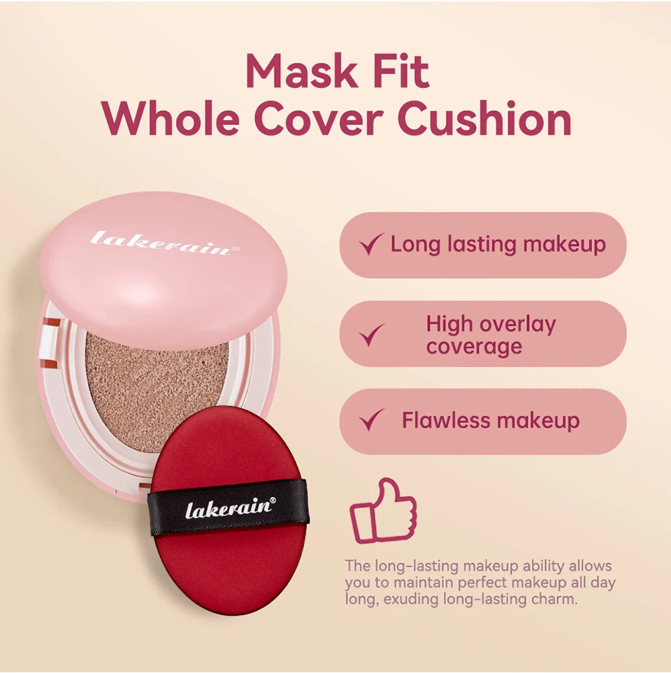 Semi Matte CC Cream Cushion and Long Lasting Foundation for Flawless Face Makeup