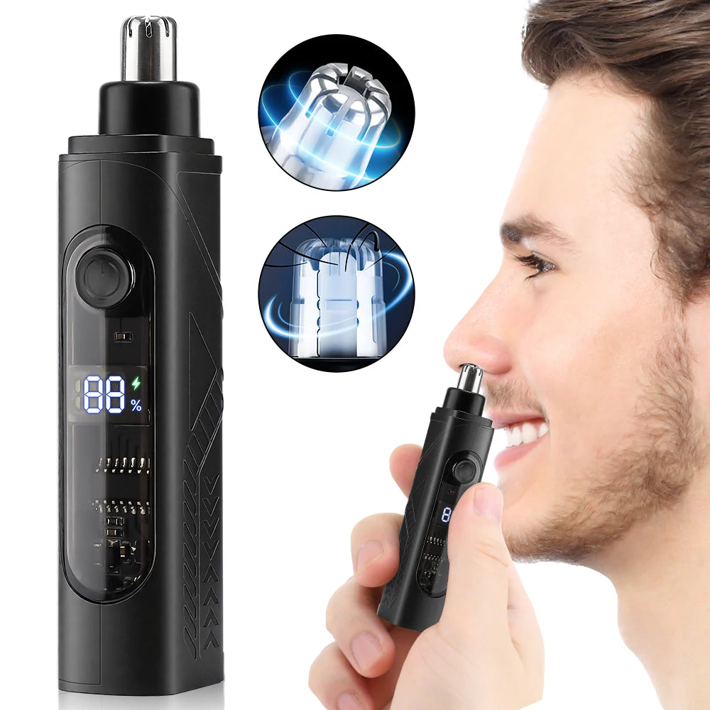 Electric Nose Hair Trimmer and Ear Grooming Tool for Painless Daily Care
