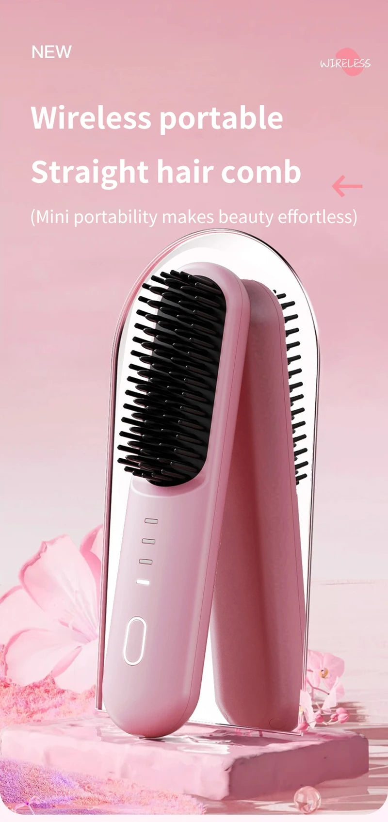 Hair Straightening Brush and Heated Smoothing Comb for Quick Daily Styling - 7