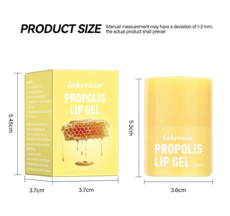 Propolis Lip Gel and Hydrating Lip Mask for Overnight Repair and Dry Lip Care