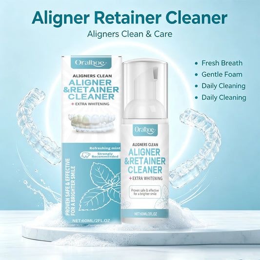 Aligner and Retainer Cleaner Foam for Daily Oral Hygiene and Brightening Smiles