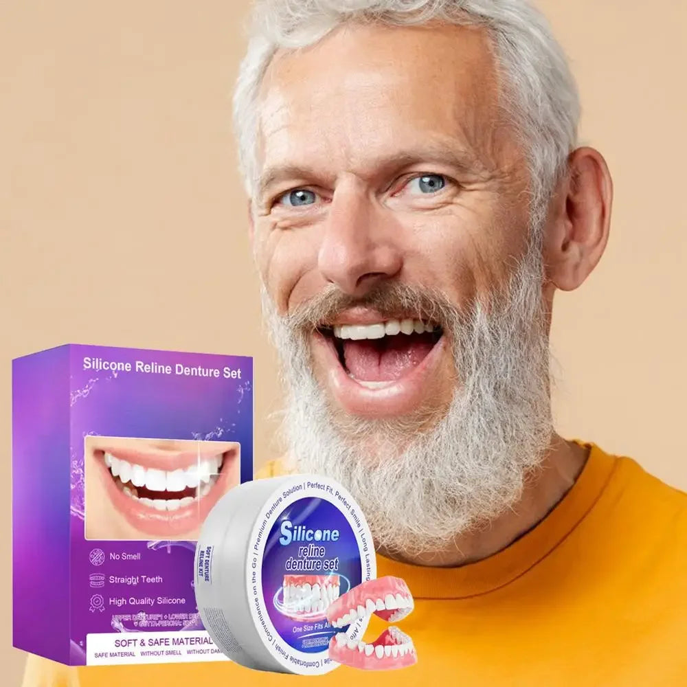 Denture Reliner Kit and Temporary Teeth Set for Daily Smile Enhancement Needs