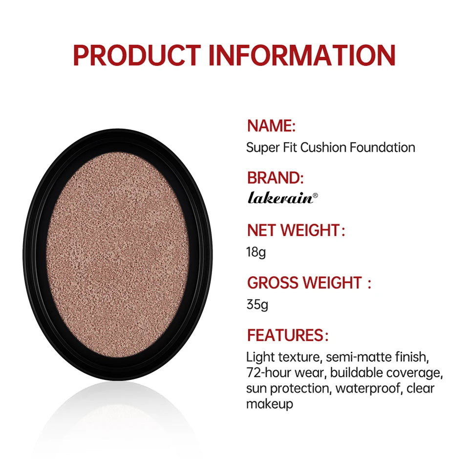 Cushion Foundation Refill and Compact Makeup for Long Lasting Daily Coverage - 13