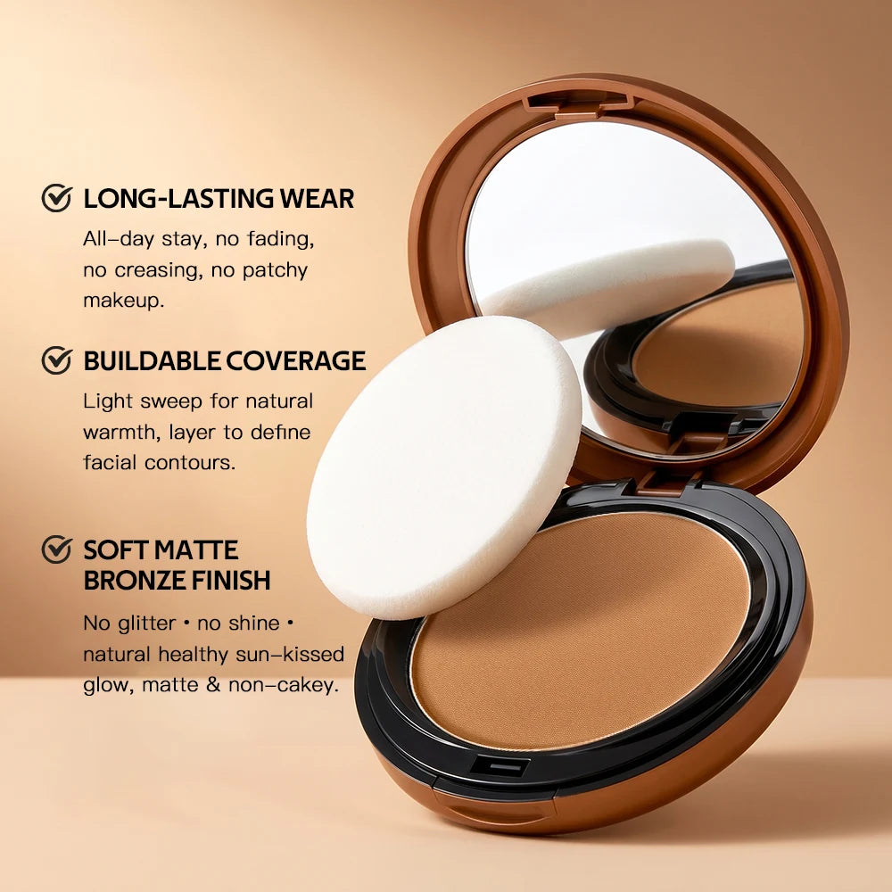 Matte Bronze Powder and Pressed Setting Powder for a Natural Sun Kissed Look - 3