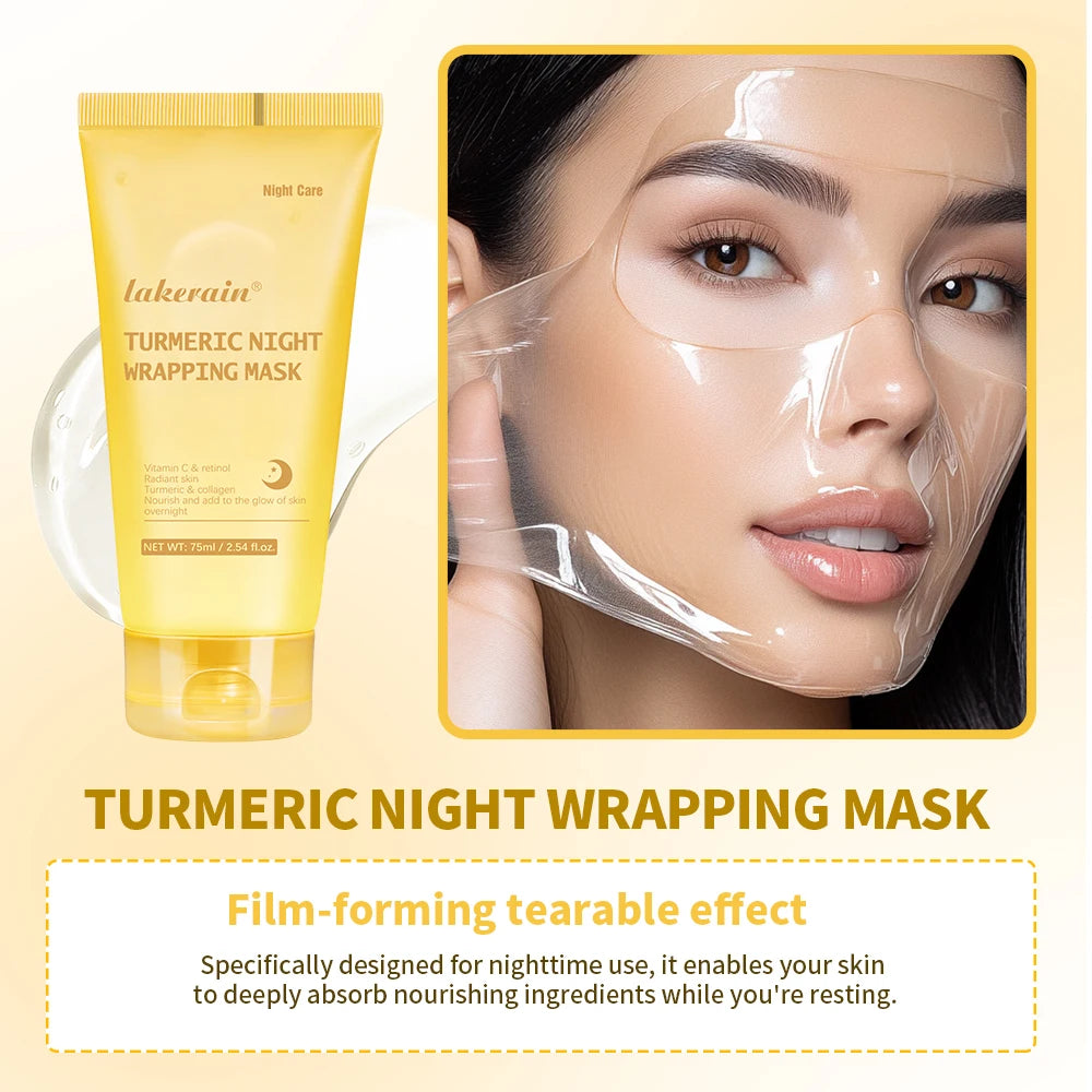 Turmeric Peel Off Mask and Collagen Sleeping Pack for Nightly Facial Radiance - 4
