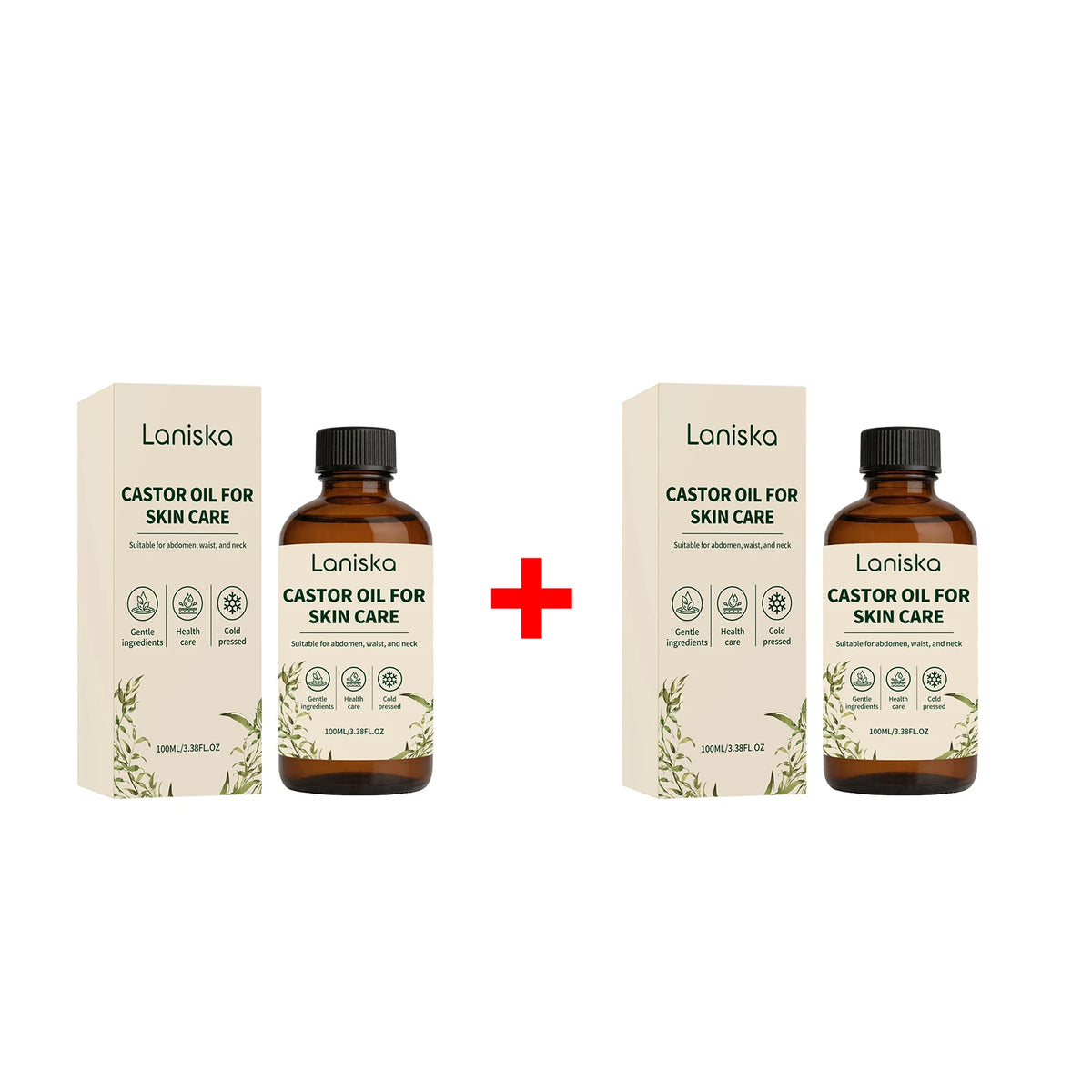 Cold Pressed Castor Oil and Moisturizing Body Care for Dry Skin and Massage