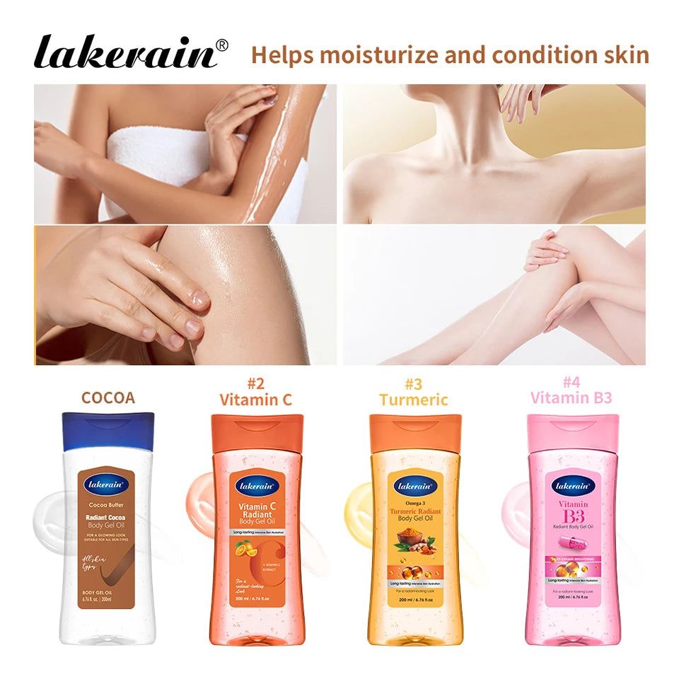 Radiant Body Gel Oil and Moisturizing Skin Treatment for Daily Glowing Hydration