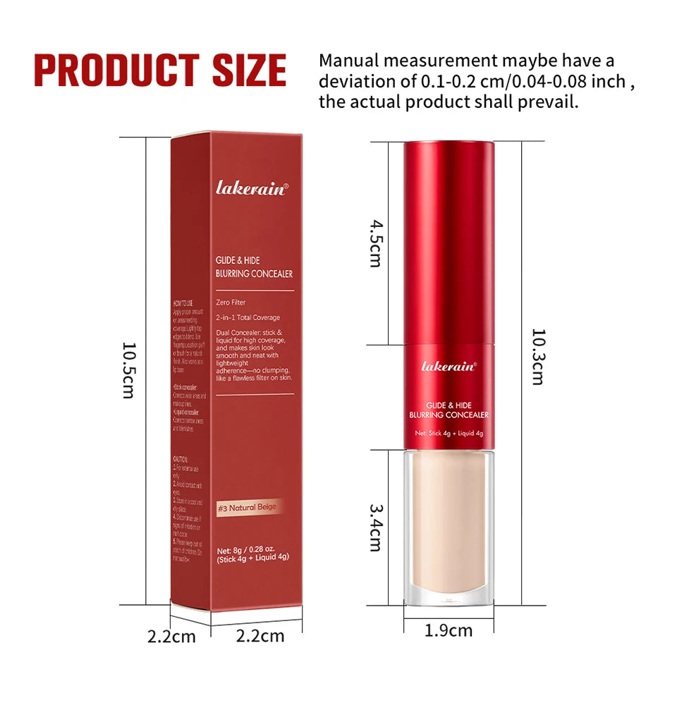 Glide and Hide Blurring Concealer and Full Coverage Foundation for Daily Makeup - 14
