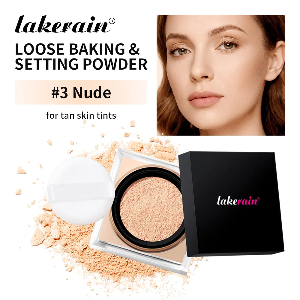 Loose Setting Powder and Finishing Makeup Translucent Powder for Flawless Skin