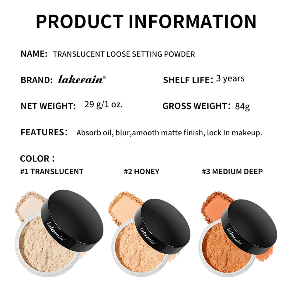 Translucent Loose Setting Powder and Matte Finishing Makeup for Daily Wear - 15