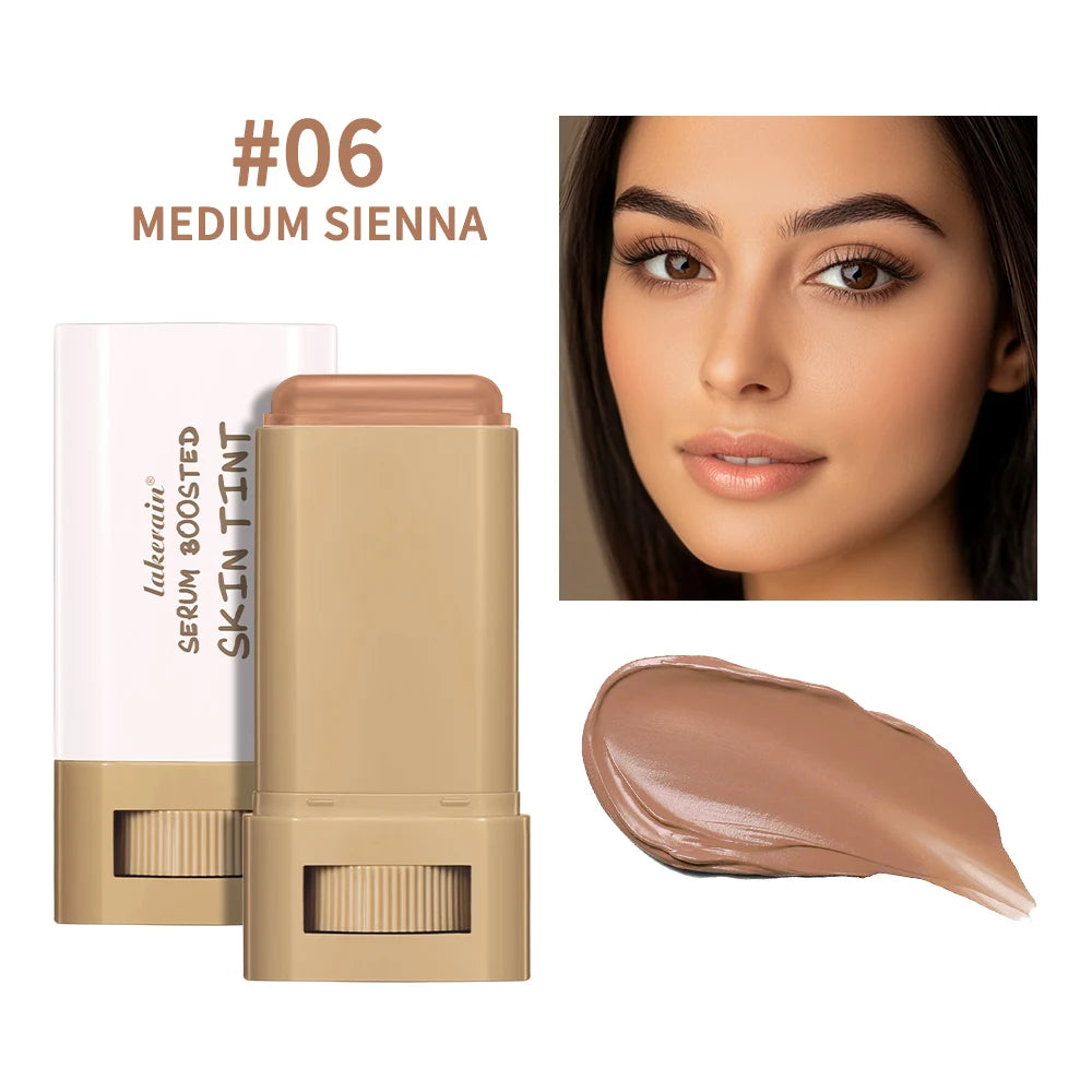 Skin Tint Foundation Stick and Radiant Balm Serum for Daily Natural Coverage