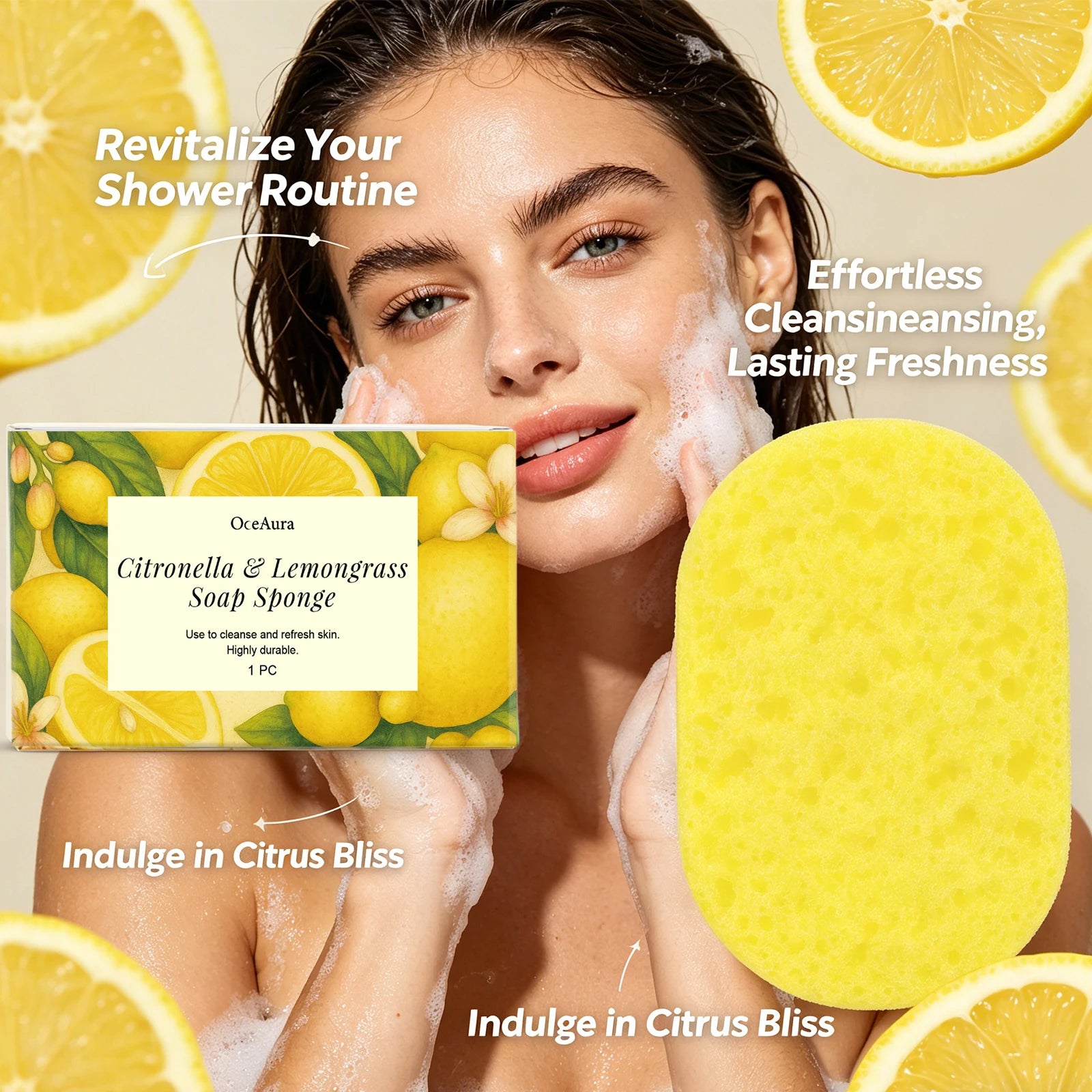 Exfoliating Bath Sponge and Body Scrubber for Daily Skin Cleansing and Refreshing - 3