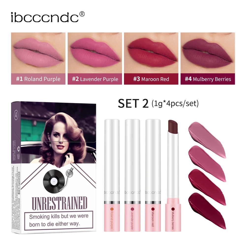 Matte Lipstick Set and Velvet Lip Tint for Daily Makeup and Special Occasions - 22