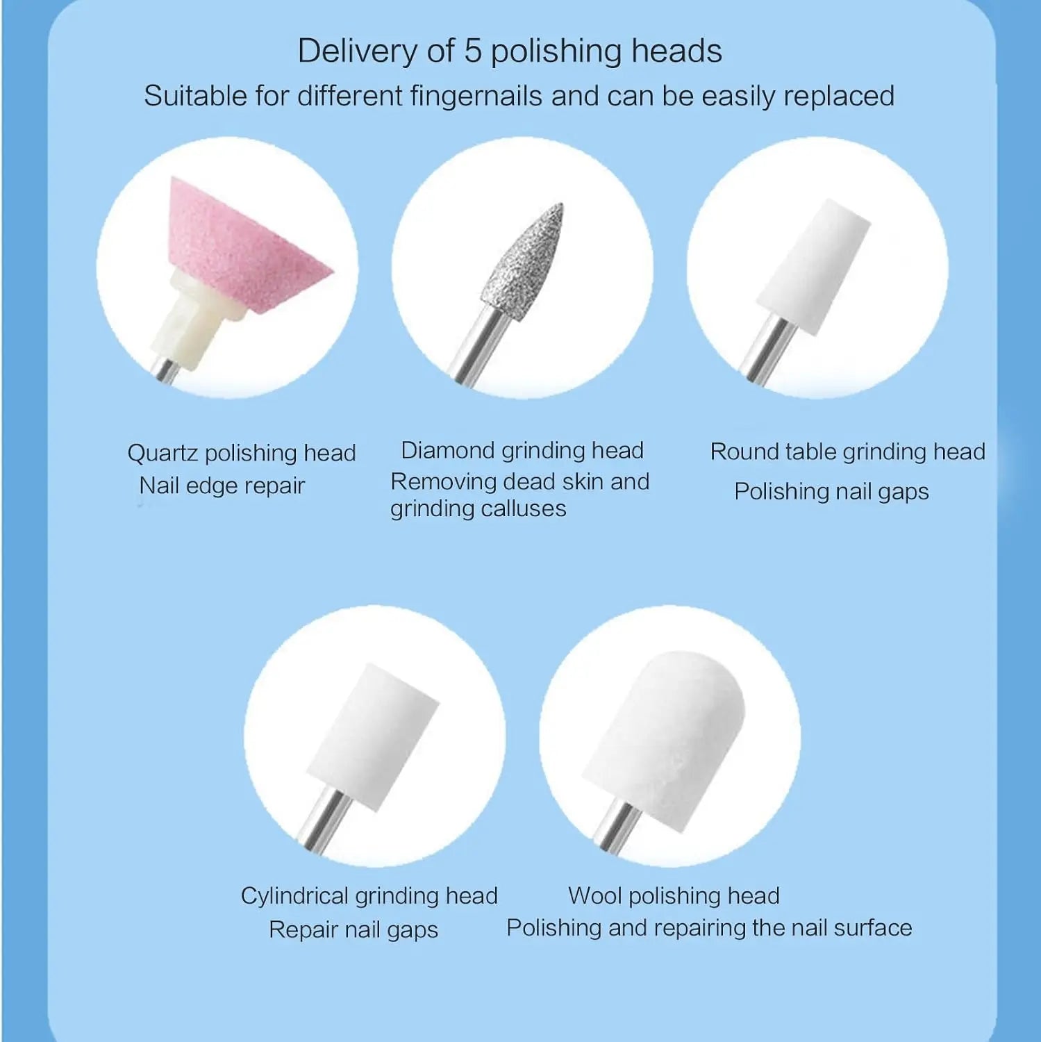 Cordless Nail Drill and Electric Nail File for Salon Quality Manicure at Home - 4