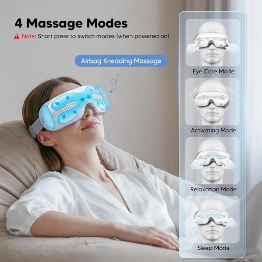 Airbag Eye Massager and Electric Eye Mask for Relaxing Strained Eyes at Home