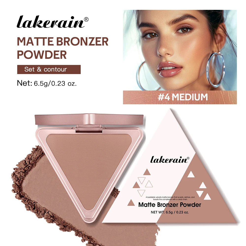 Matte Bronzer and Face Contour Powder for Sculpted Cheeks and Smooth Finish - 31