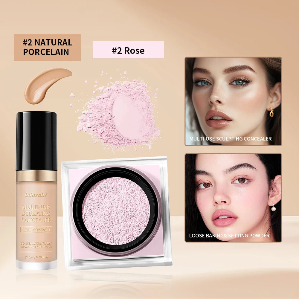 Face Makeup Set and Concealing Powder Kit for Flawless Daily Beauty Routines - 14
