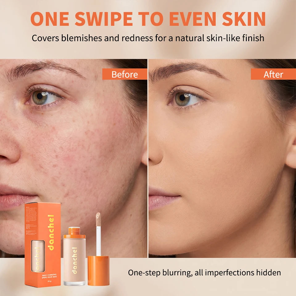 Liquid Foundation and Face Concealer for achieving a smooth velvet matte finish