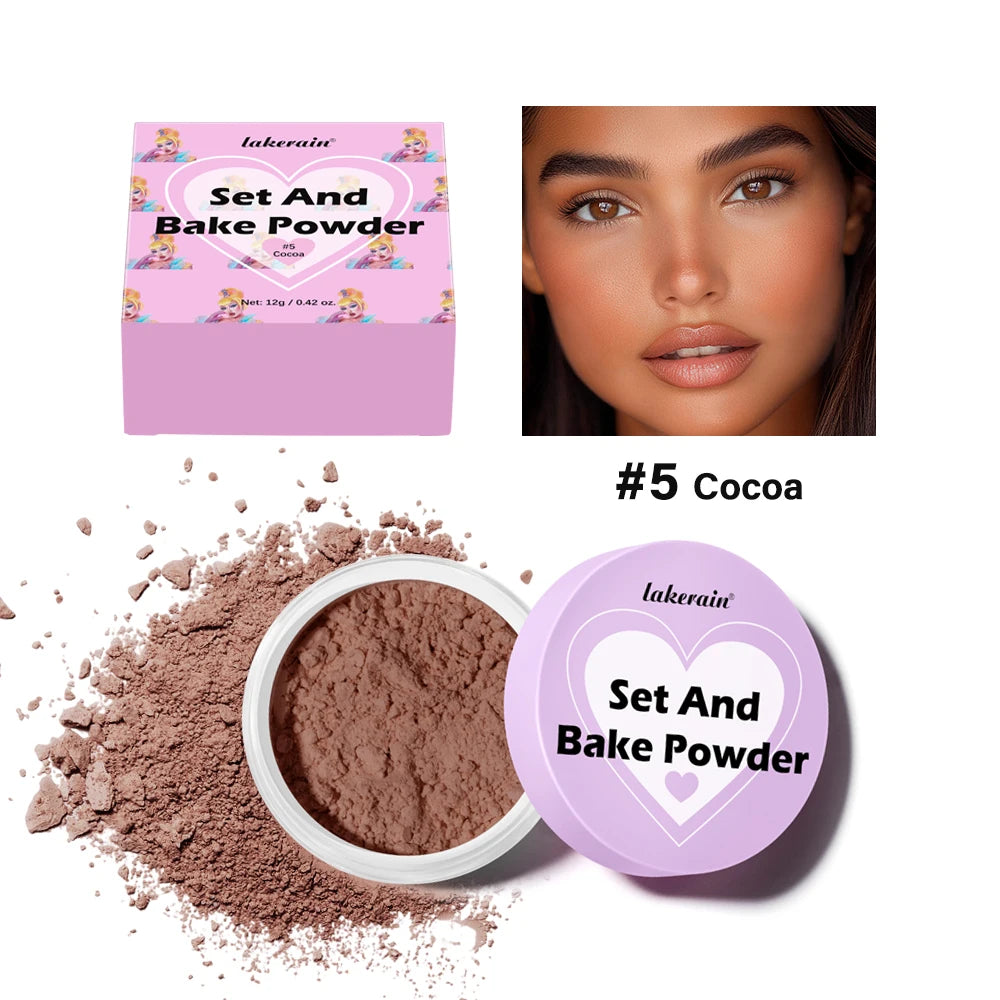 Set and Bake Powder and Oil Control Face Makeup for All Day Matte Finish