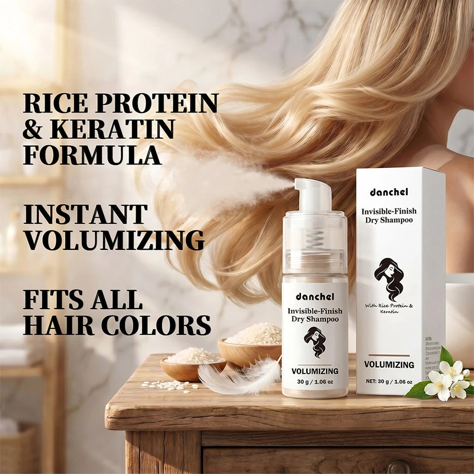 Dry Shampoo Powder and Hair Volumizing Spray for Refreshing Roots on the Go