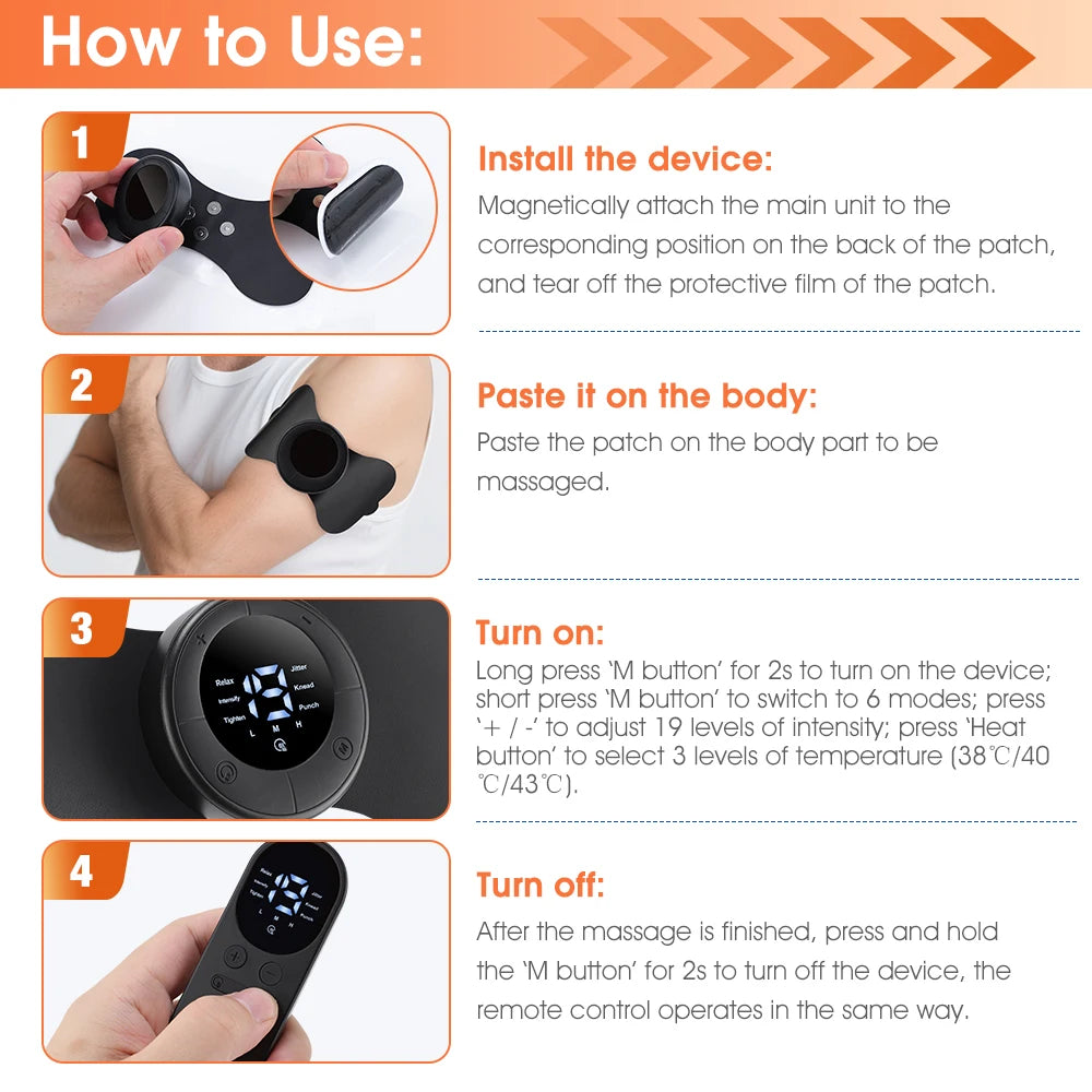 Electric Neck Massager and Body Relaxation Patch for Daily Fatigue Relief - 24