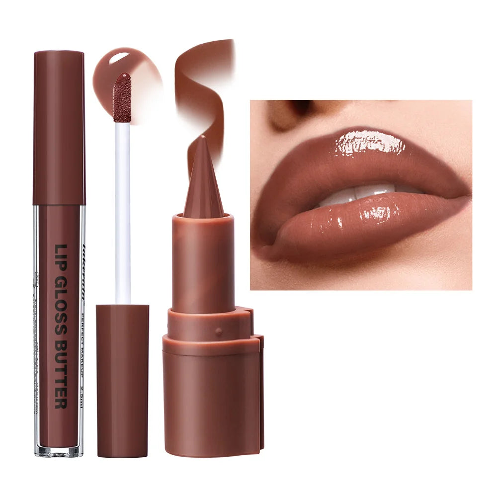 Lip Liner and Lip Gloss Set for Daily Makeup and Precision Lip Contouring - 11