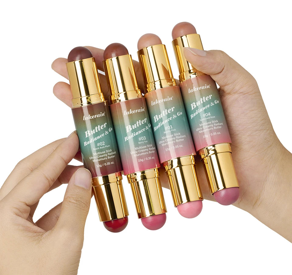 Double Headed Bronzer and Blush Stick for Quick Makeup Routines and Face Contouring - 20