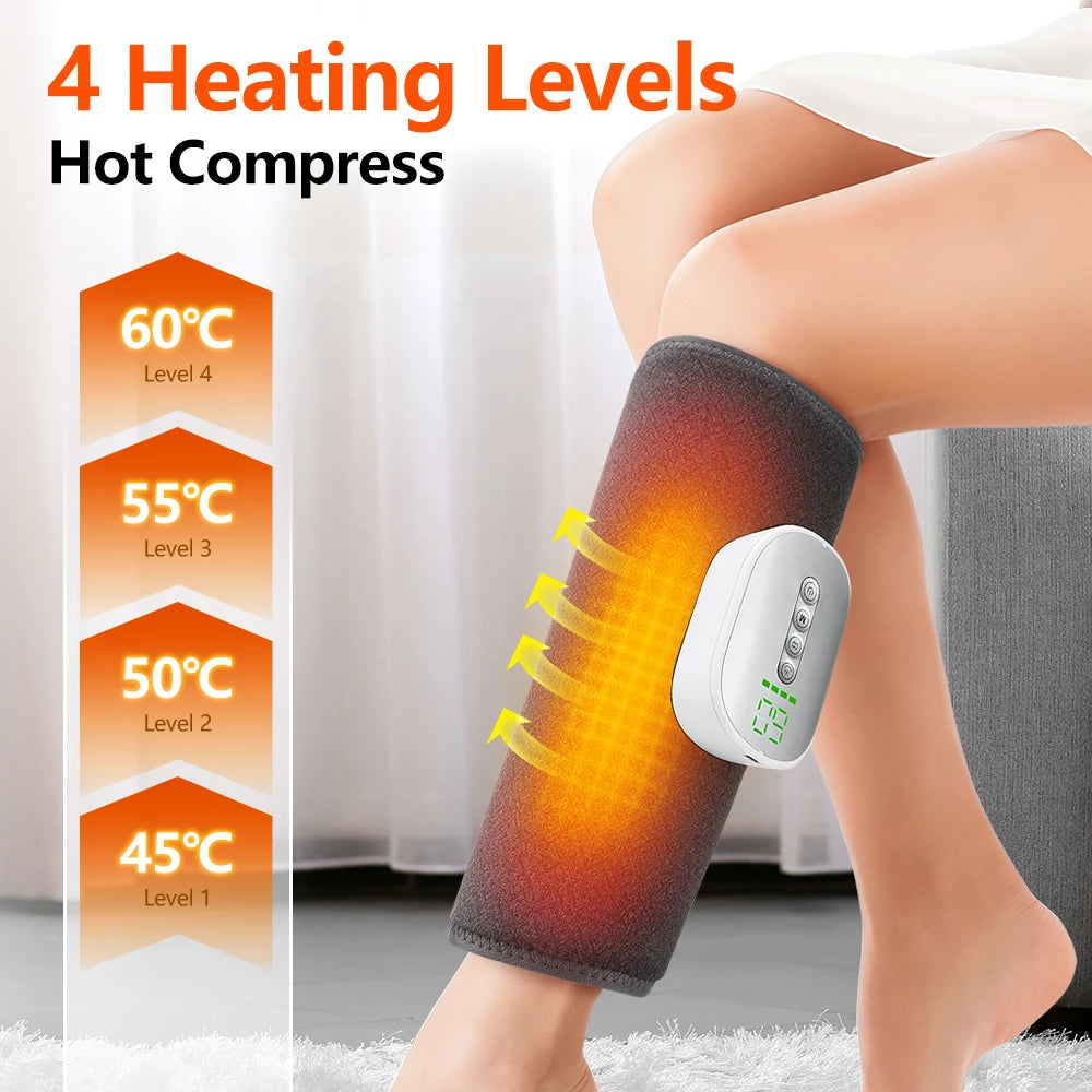Heat Air Compression Calf Massager and Leg Recovery Wrap for Tired Muscles - 10