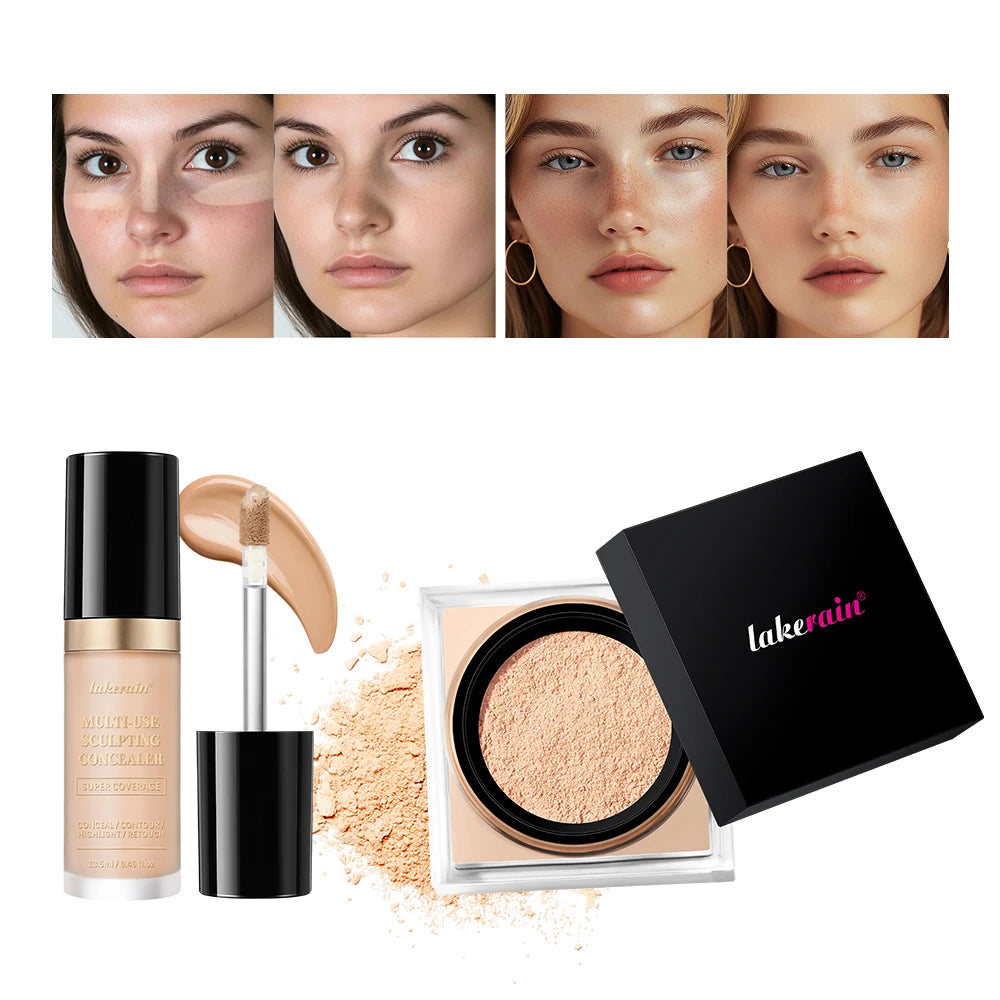 Face Makeup Set and Concealing Powder Kit for Flawless Daily Beauty Routines - 1