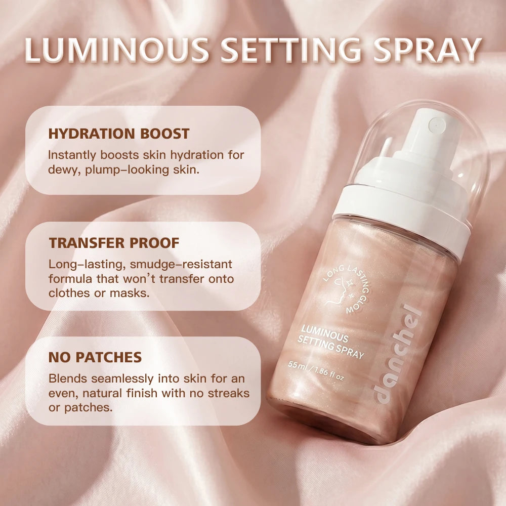 Luminous Setting Spray and Hydrating Makeup Mist for a Radiant Dewy Finish