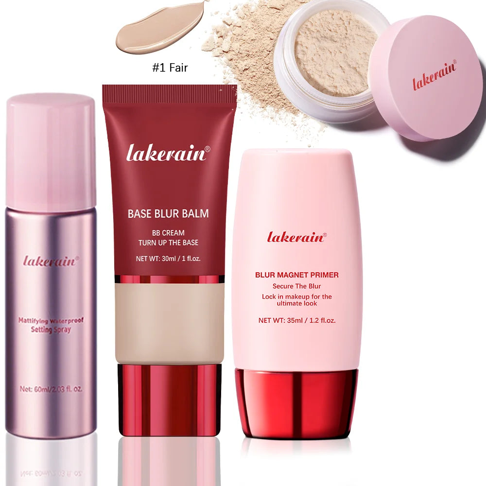 Makeup Setting Kit and Face Base Bundle for Flawless Long Lasting Looks