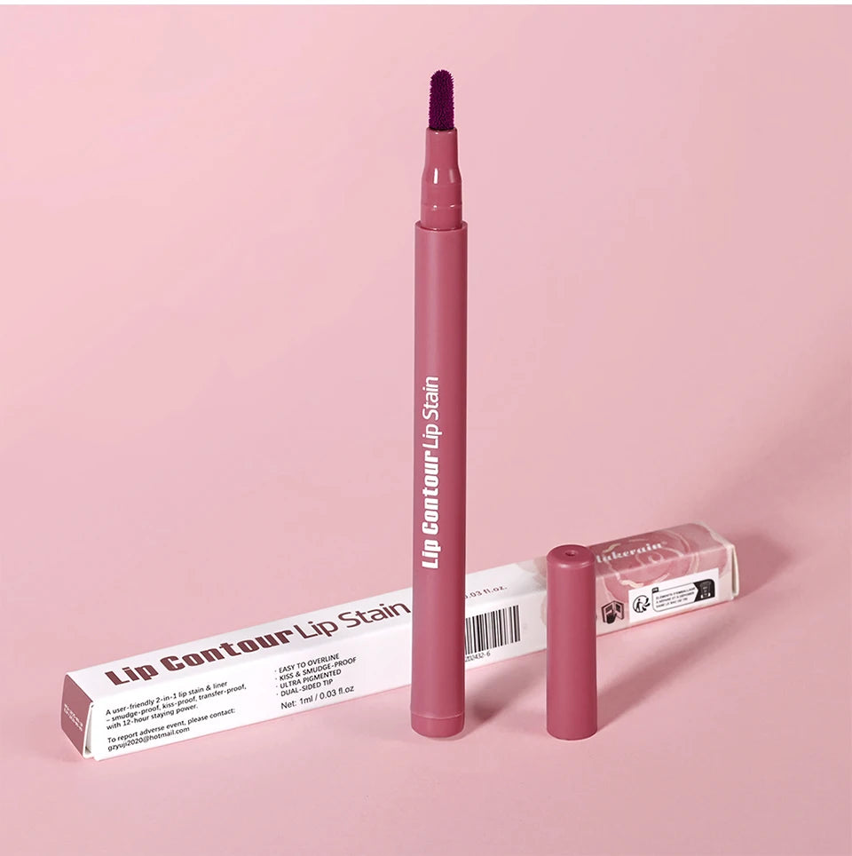 Lip Liner Stain and Waterproof Lip Contour Pen for Precise Long Lasting Makeup - 32